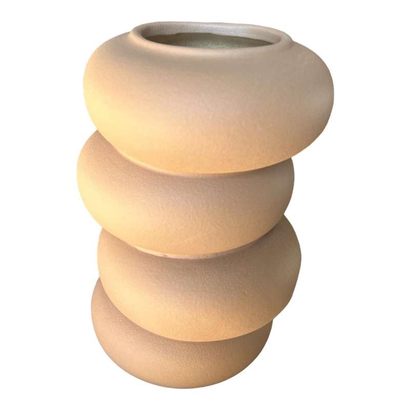 Ceramic Vase - Gold Four Stacked