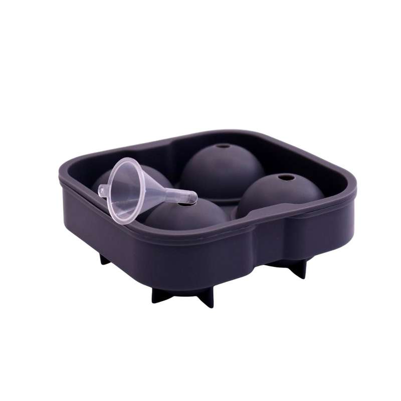 Charcoal 4 Ice Silicone Tray - Ball Ice