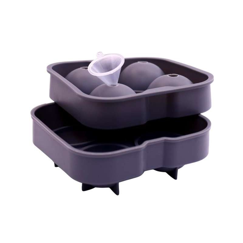 Charcoal 4 Ice Silicone Tray - Ball Ice