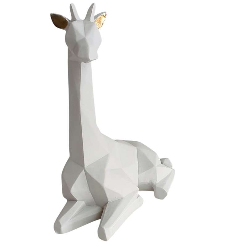 Charming Light Grey Giraffe Decor Figurine
