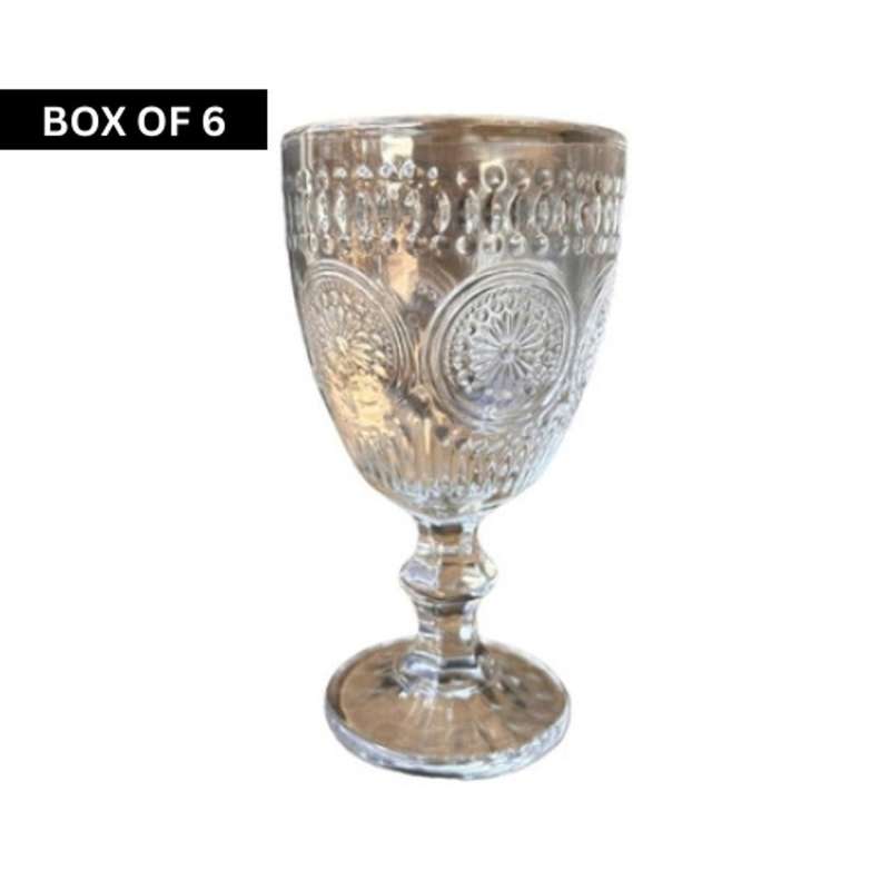 Clear Plastic Wine Glass Set of 6