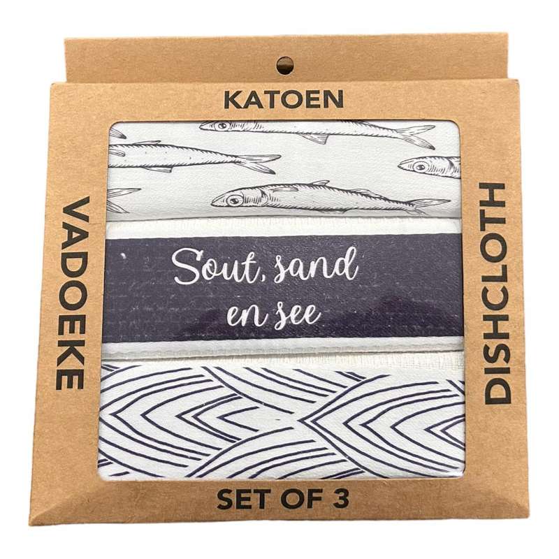 Coastal Serenity Dishcloth - 3 Pack