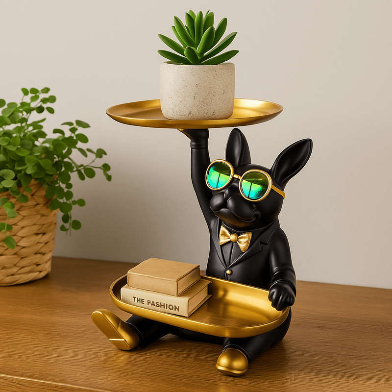 Cool Dog Craft - Black Thumbs Up, Two Gold Plates