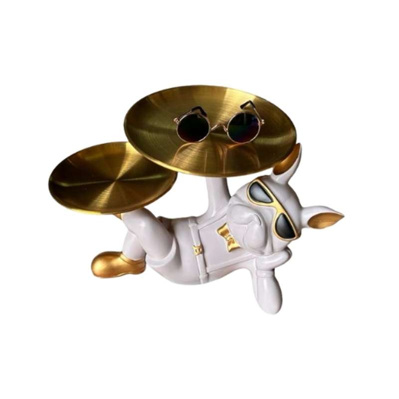 Cool Dog Craft - White Chilling, Two Gold Plates