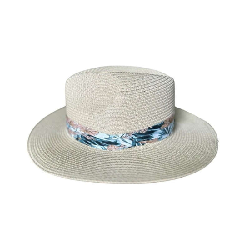 Cream Hat - Floral Band