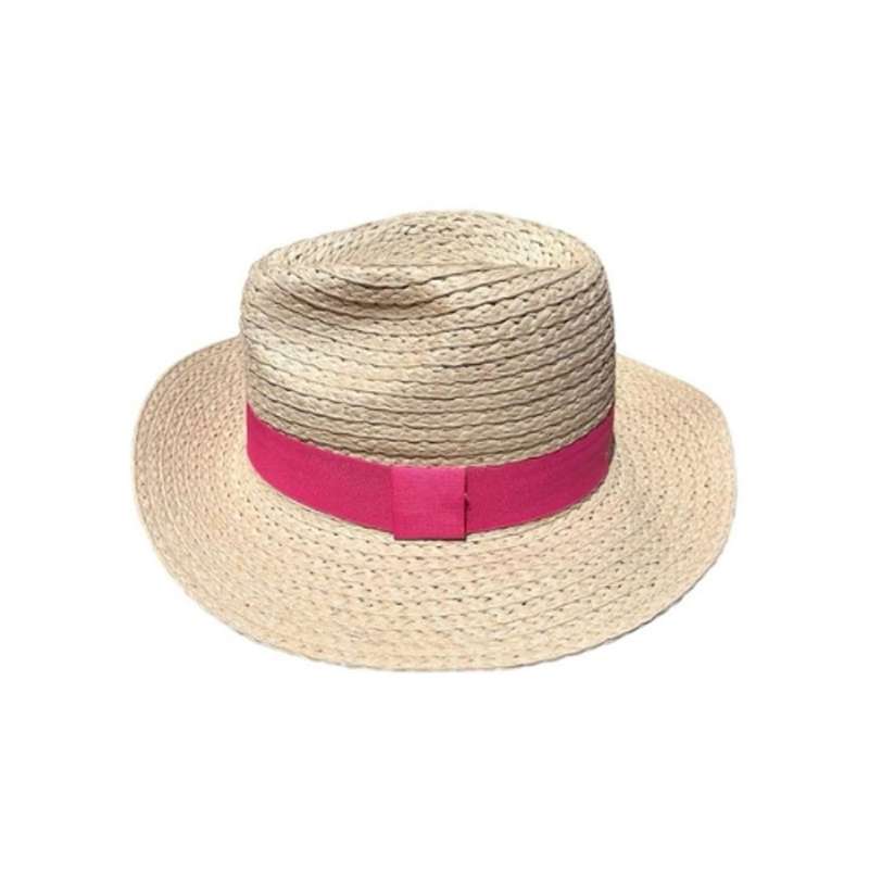 Cream Hat - Pink Band