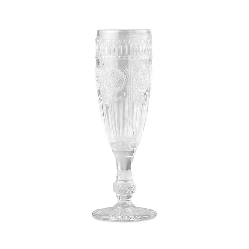 Decorative Champagne Glass Set of 6 - Clear