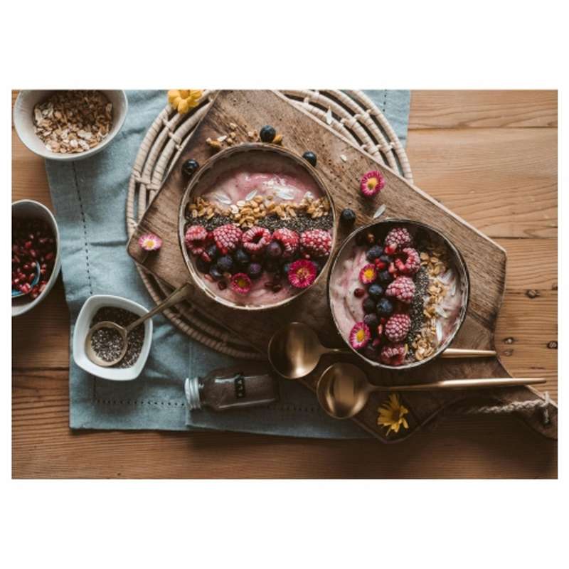 Disposable Placemat - Berry And Muesli Platter - 24 Pack
