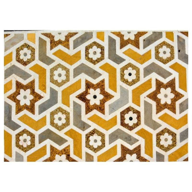 Disposable Placemat - Mustard Abstract - 24 Pack