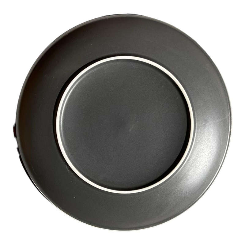 Elegant Black and White Ceramic Dinner Plate