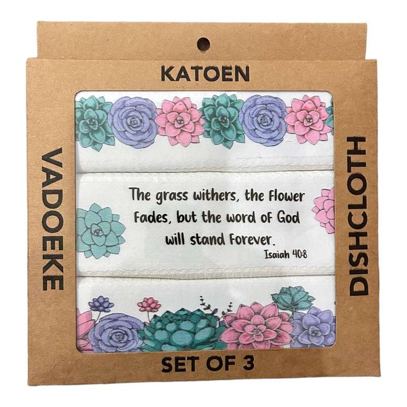 Everlasting Floral Tea Towels - Isaiah 40:8