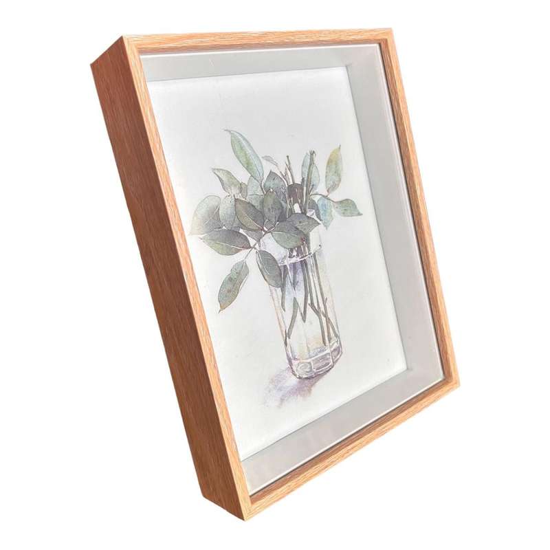 FH001A Small Boxed Photoframe - Wood Finish