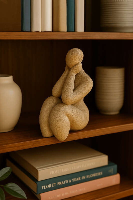 Figurine Craft - Brown Plus Size Lady Excited