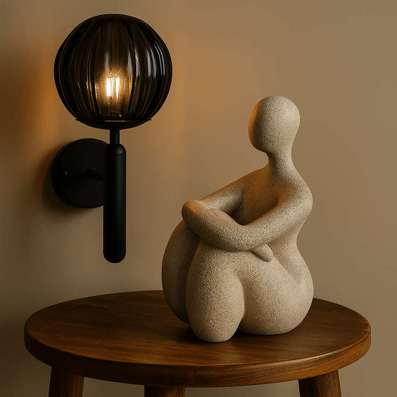 Figurine Craft - Brown Plus Size Lady Resting