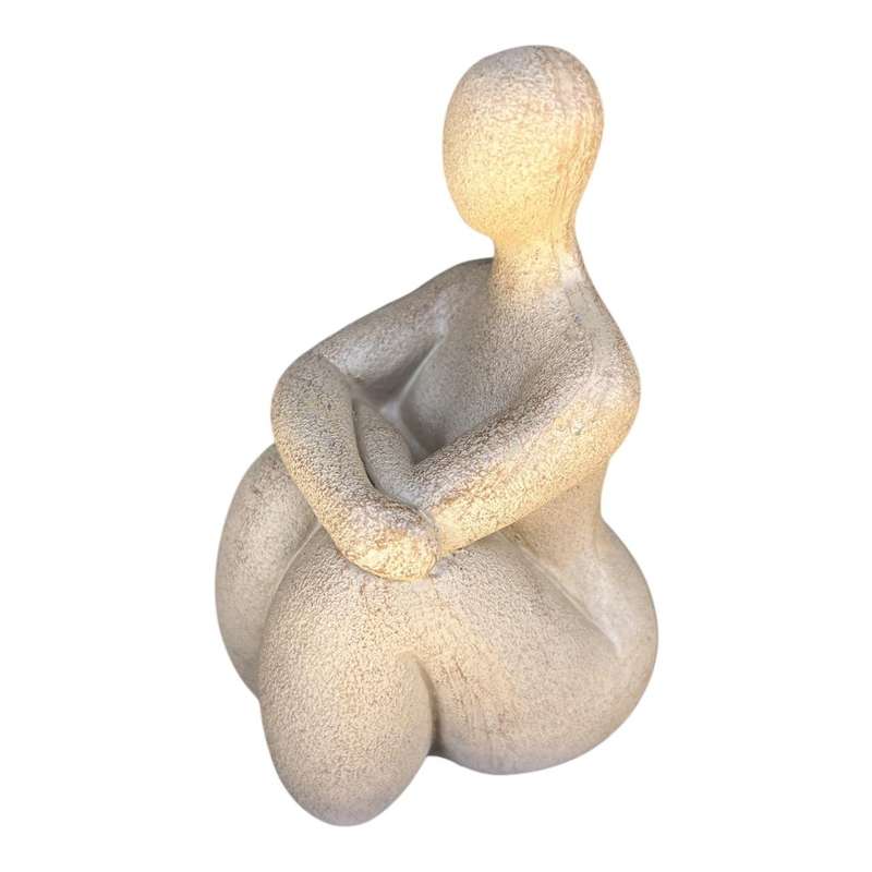 Figurine Craft - Brown Plus Size Lady Resting