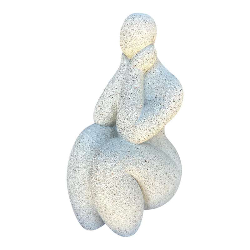 Figurine Craft - White Plus Size Lady Excited