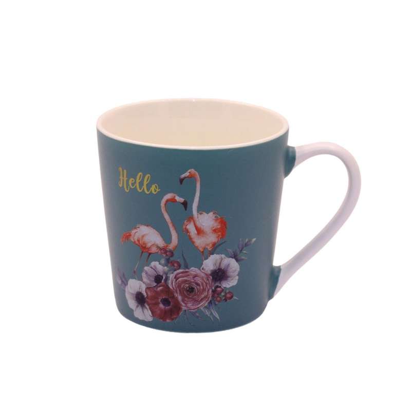 Flamingo Pair Ceramic Mug Duo