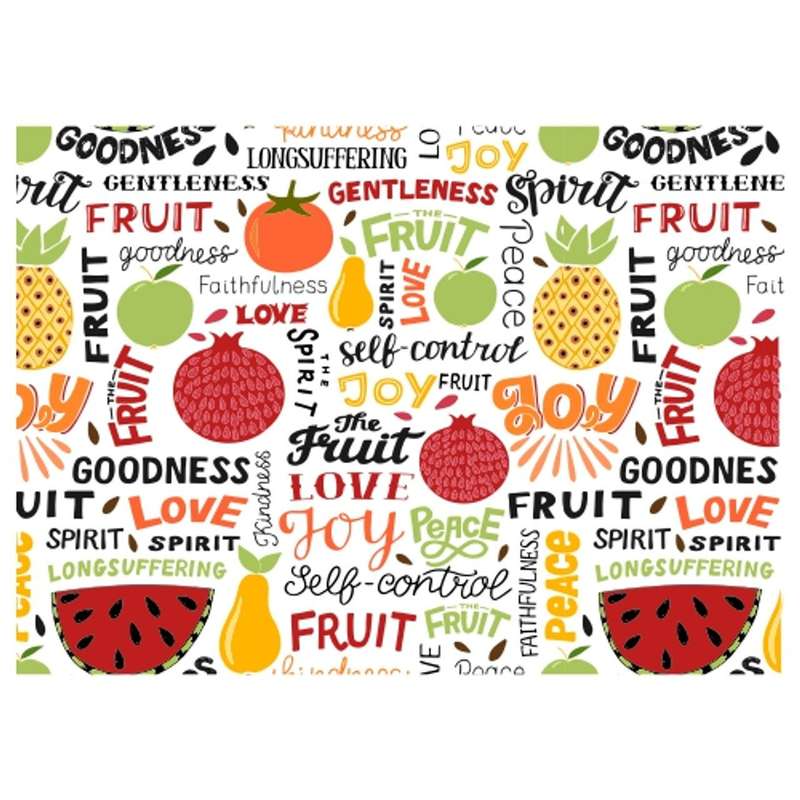 Fruit Hand Lettering Disposable Placemat