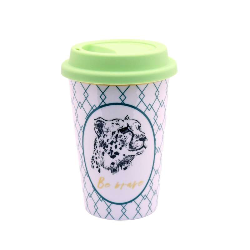 Geometrical Cheetah Travel Mug