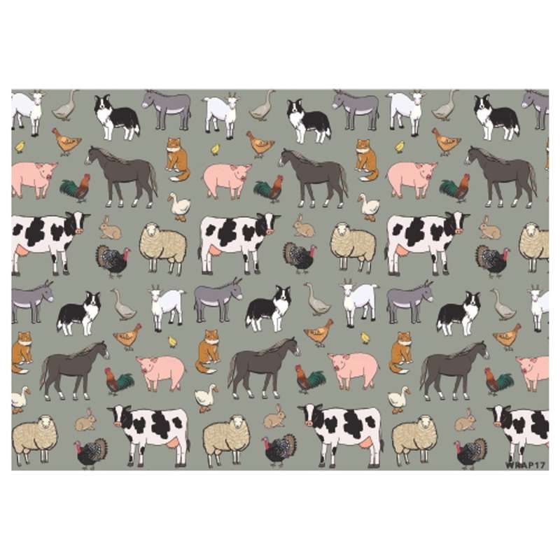 Gift Wrap Sheet - Farm Animal