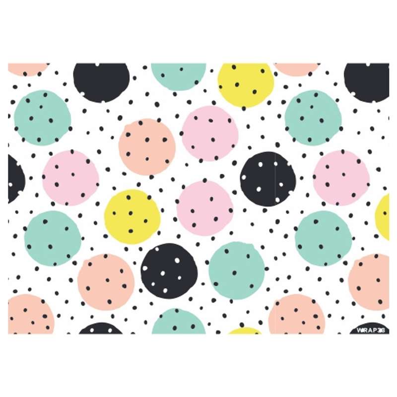 Gift Wrap Sheet - Polka Dot Background
