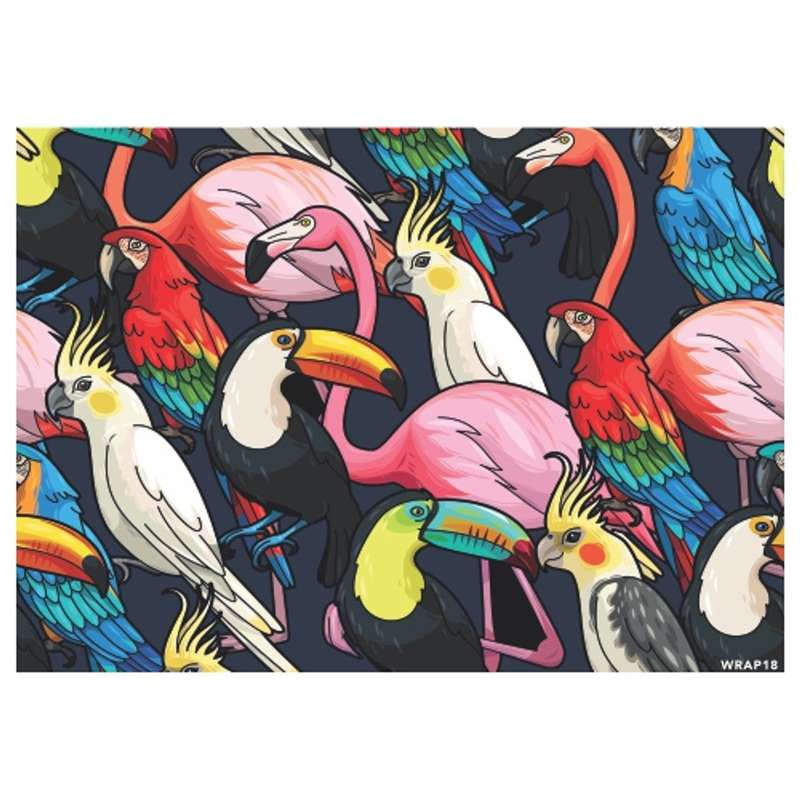 Gift Wrap Sheet - Tropical Birds