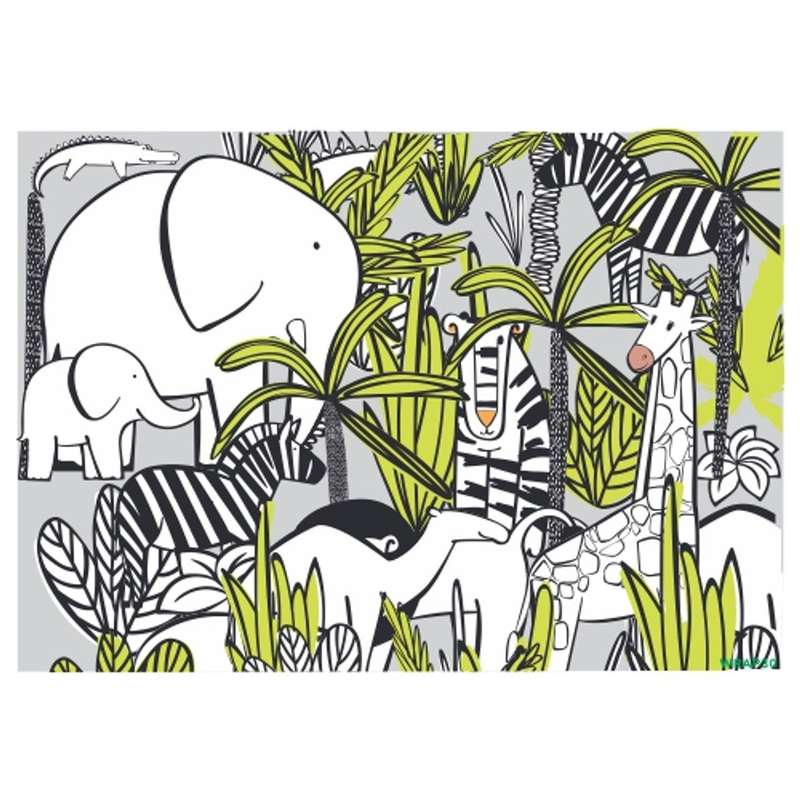 Gift Wrap Sheet - Wild Animal Drawing