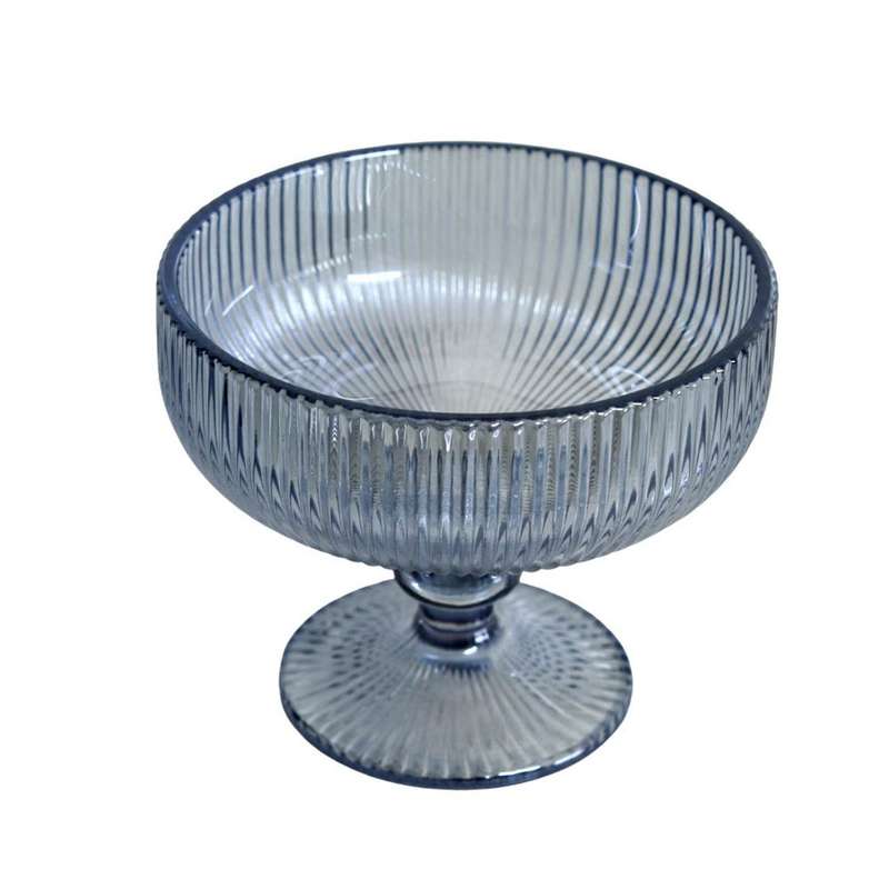 Glass Bowl Box of 6 - Blue Line Pattern