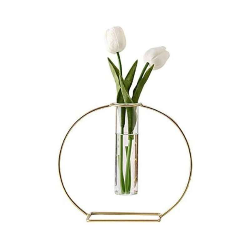 Gold Frame Vase - Round