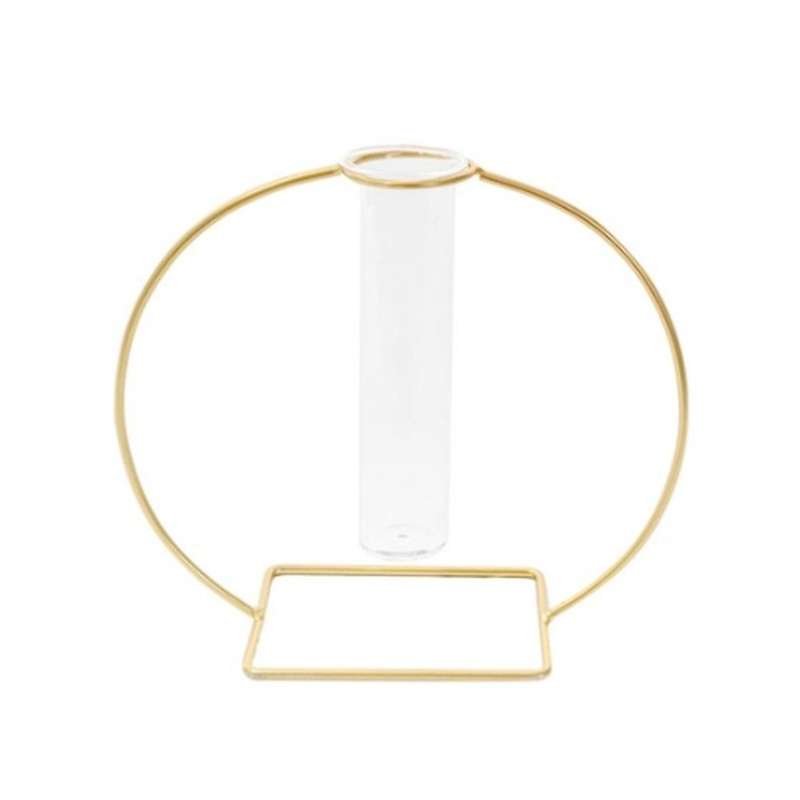 Gold Frame Vase - Round