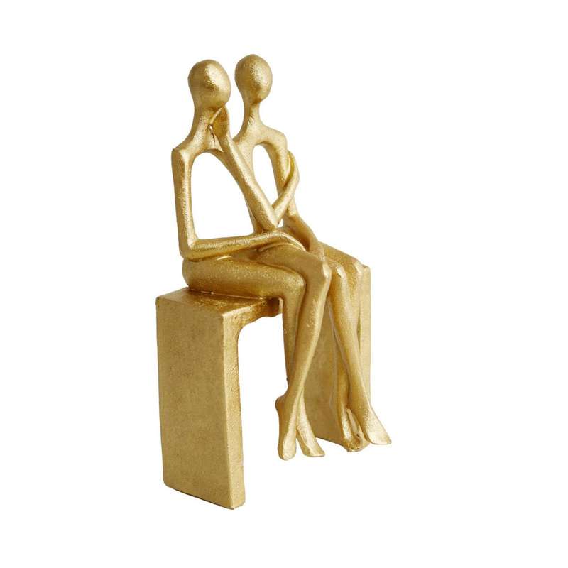 Gold Resin Craft - Two On A Bench