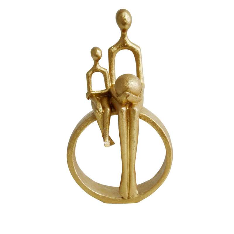 Gold Resin Craft - Two On A Wheel