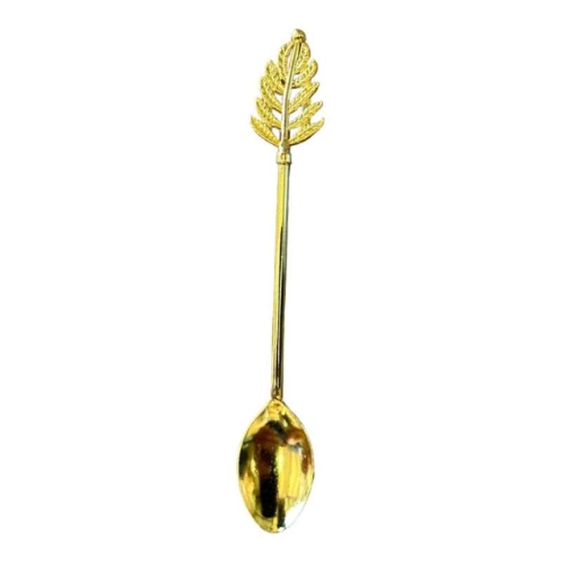 Gold Teaspoon Pack Of 6 - Flower Outline