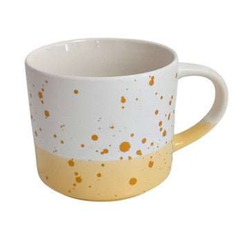 Golden Speckle Yellow Base Ceramic Coffee Mug