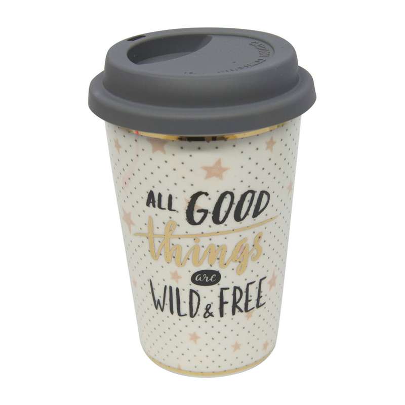 Good Things White Ceramic Travel Mug