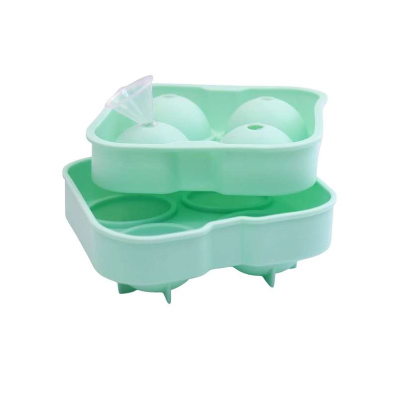 Green 4 Ice Silicone Tray - Ball Ice