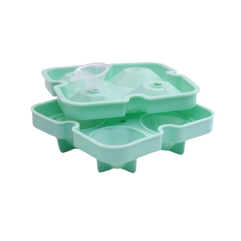 Green 4 Ice Silicone Tray - Diamond Ice