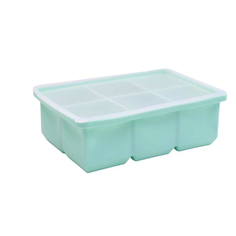Green 6 Large Ice Cube Tray - Square
