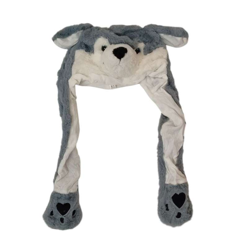 Grey Wolf Interactive Squeeze Hat