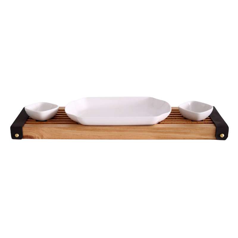 Groove Tray - Serve Plate And Side Bowls