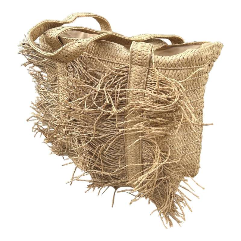 Handbag - Brown, Fringe Front