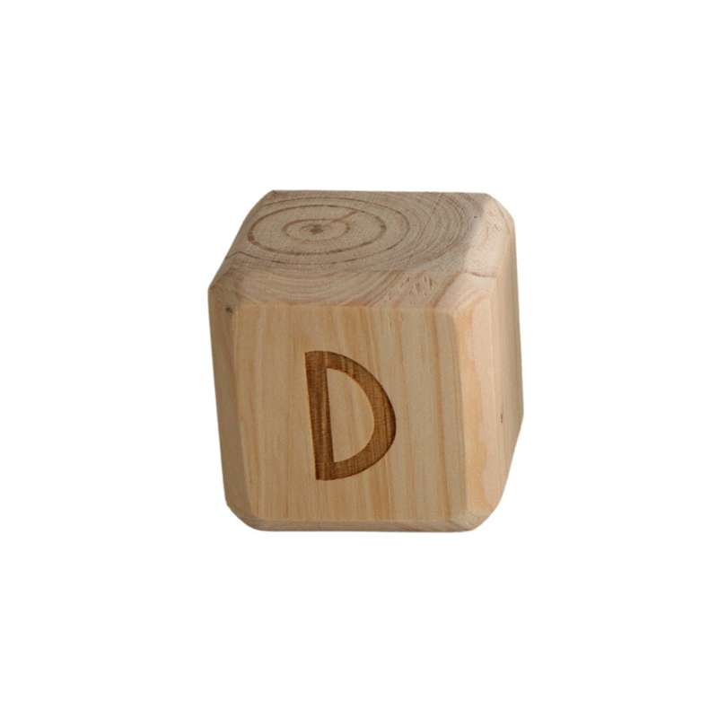 Handcrafted Wooden Alphabet Block - D