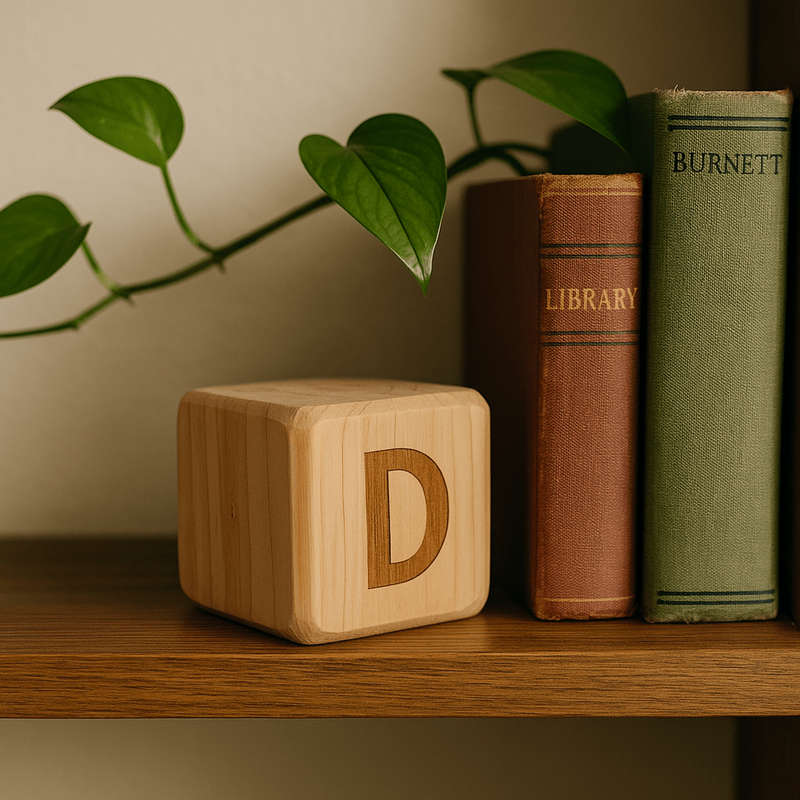Handcrafted Wooden Alphabet Block - D