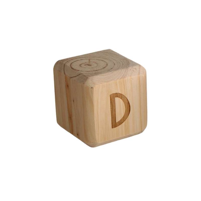Handcrafted Wooden Alphabet Block - D