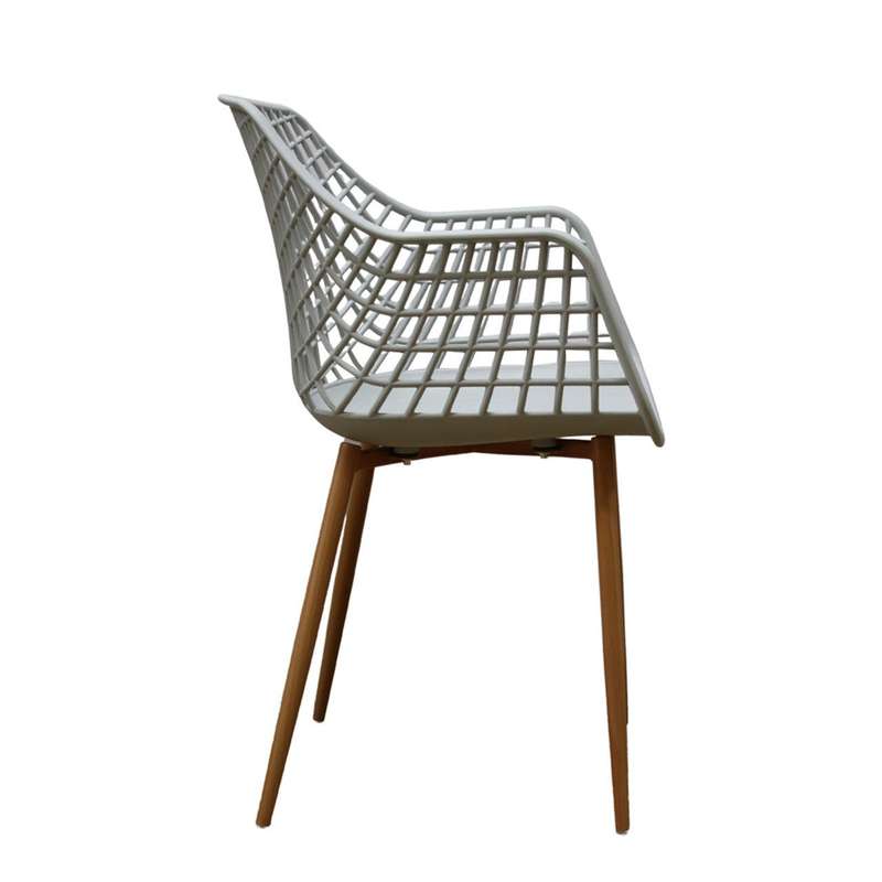 High Diamond Back Grey Chair
