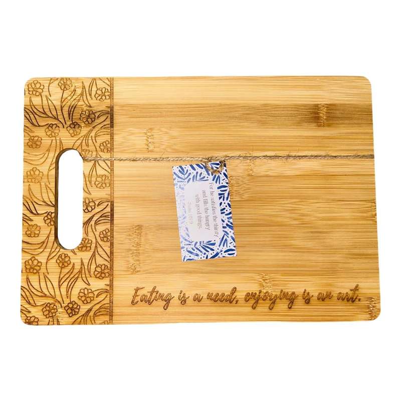 Large Bamboo Board - Enjoying is an Art