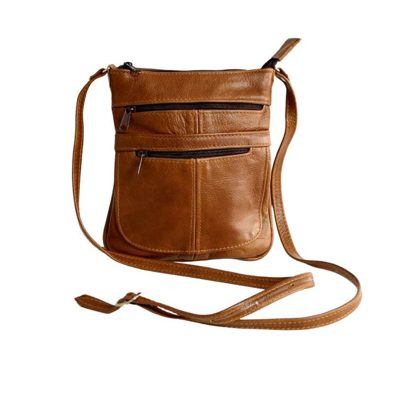 Large Brown Leather Roxy Sling Bag
