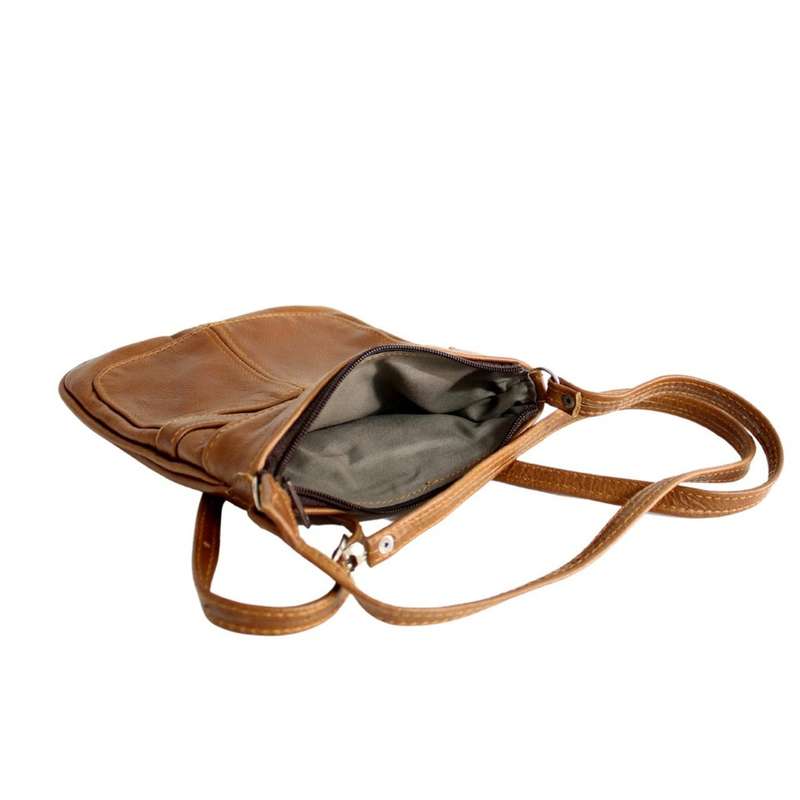 Large Brown Leather Roxy Sling Bag