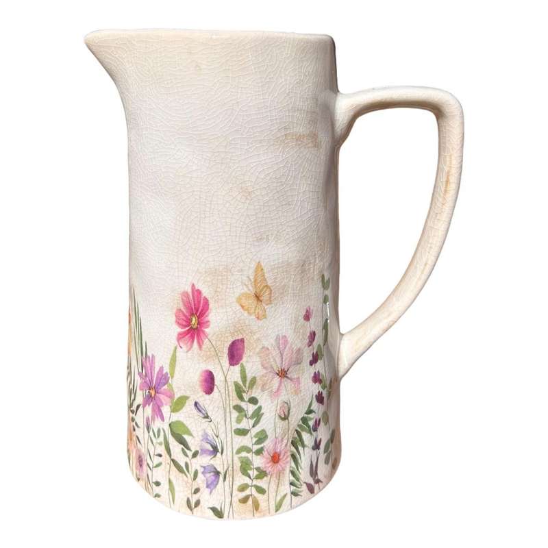 Large Ceramic Jug - Wild Flower Garden