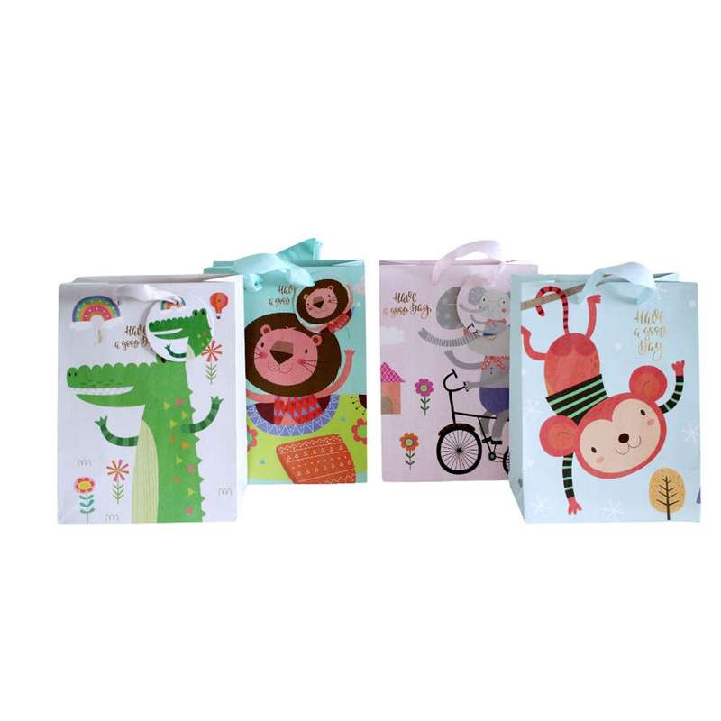 Large Giftbags (Set of 12) - Fun Wild Animals